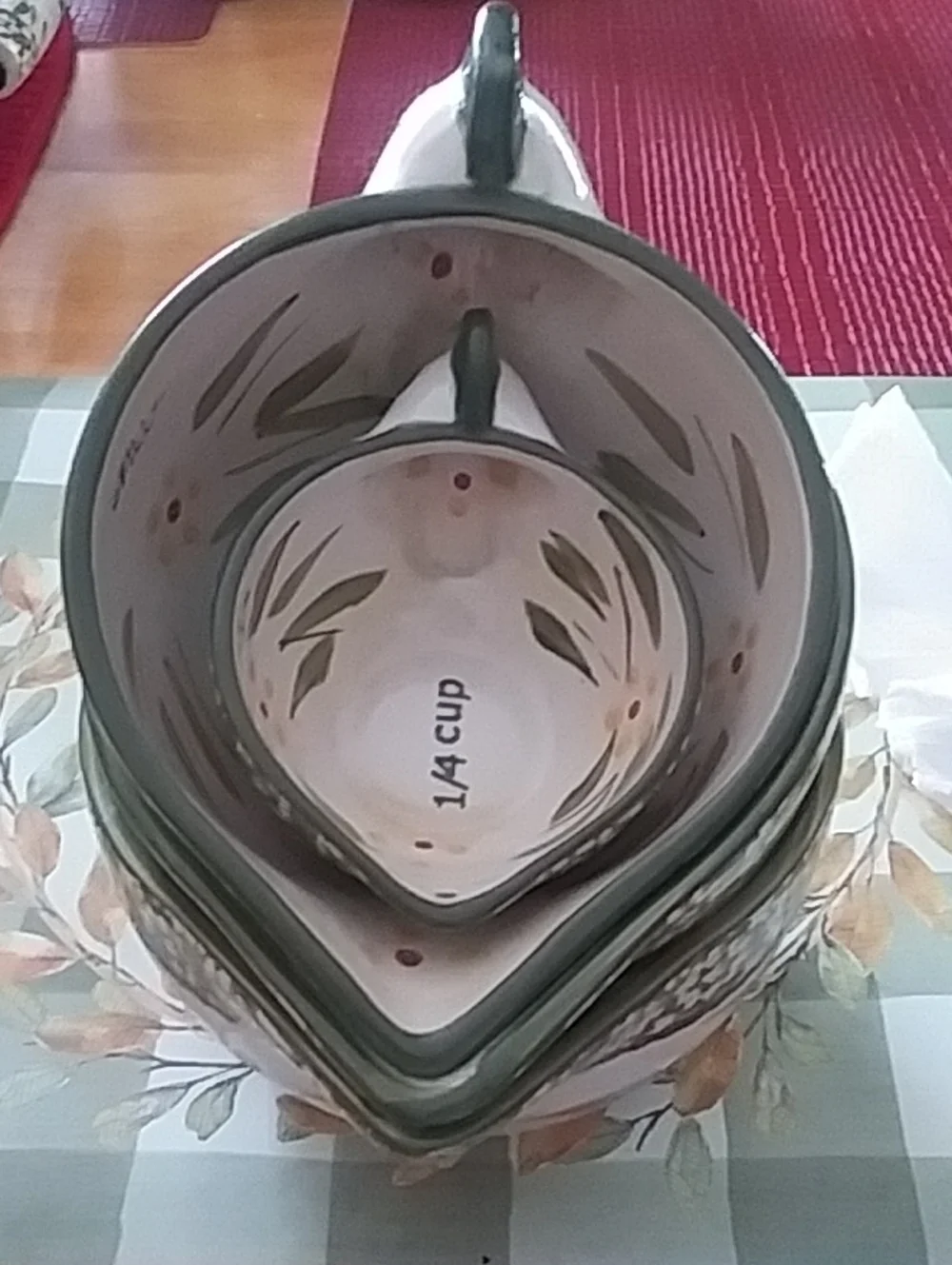 Temptations Old World Green Set Of Measuring Cups
